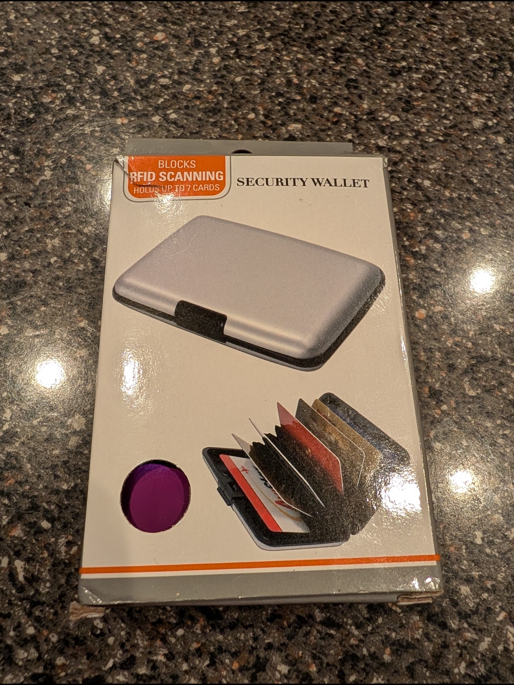 Security Wallet RFID Blocking Card Case - Purple